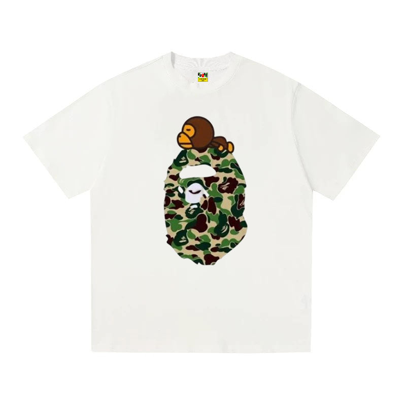 A BATHING APE Kaos Logo Seri Huruf, Unisex '"COD '"  AP-206