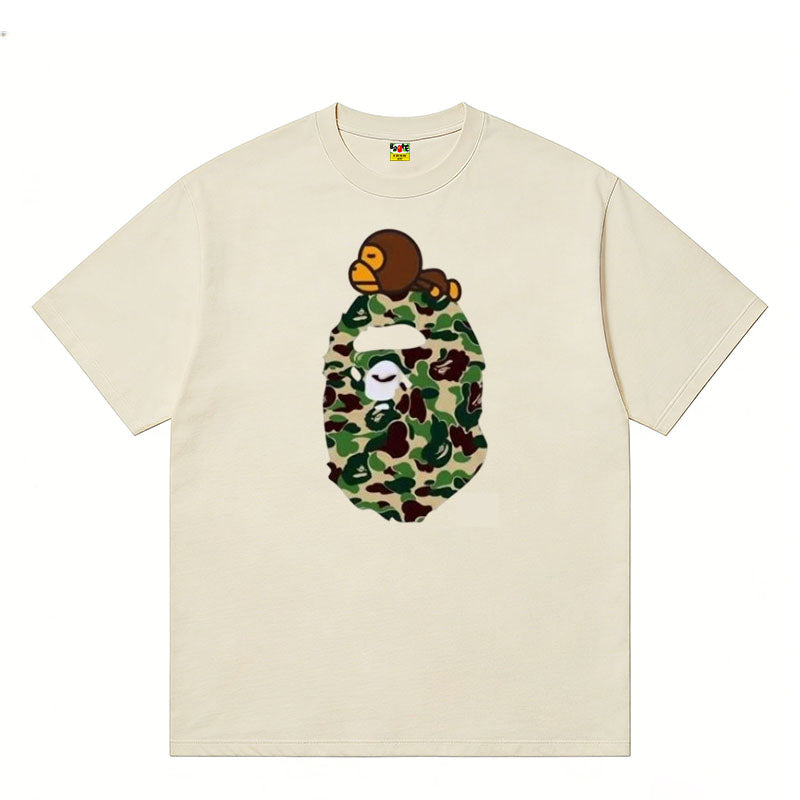 A BATHING APE Kaos Logo Seri Huruf, Unisex '"COD '"  AP-206